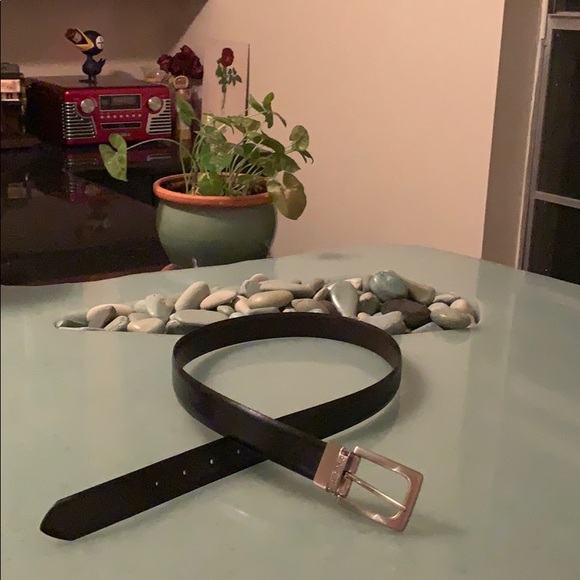 Dockers black leather belt with chrome buckle - Picture 4 of 4